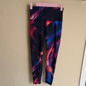 Old Navy active powersoft Multicolor High-Rise Leggings 7/8 length sz XS